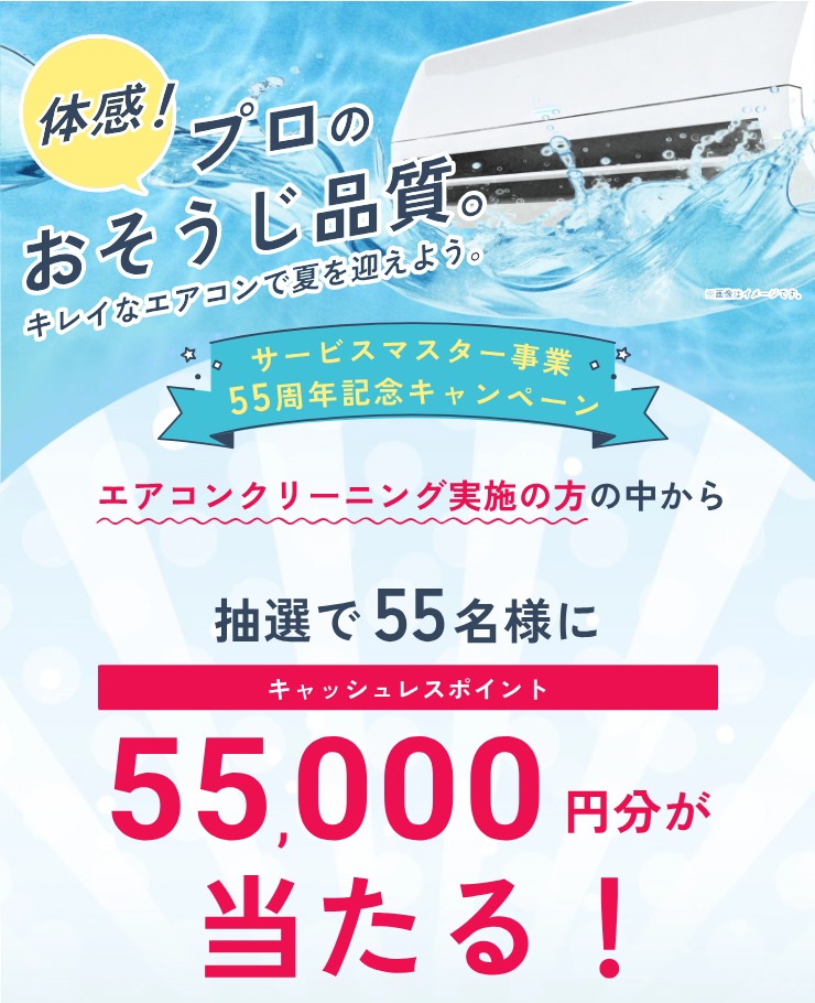 ダスキン55周年記念キャンペーン - プロのおそうじ品質
